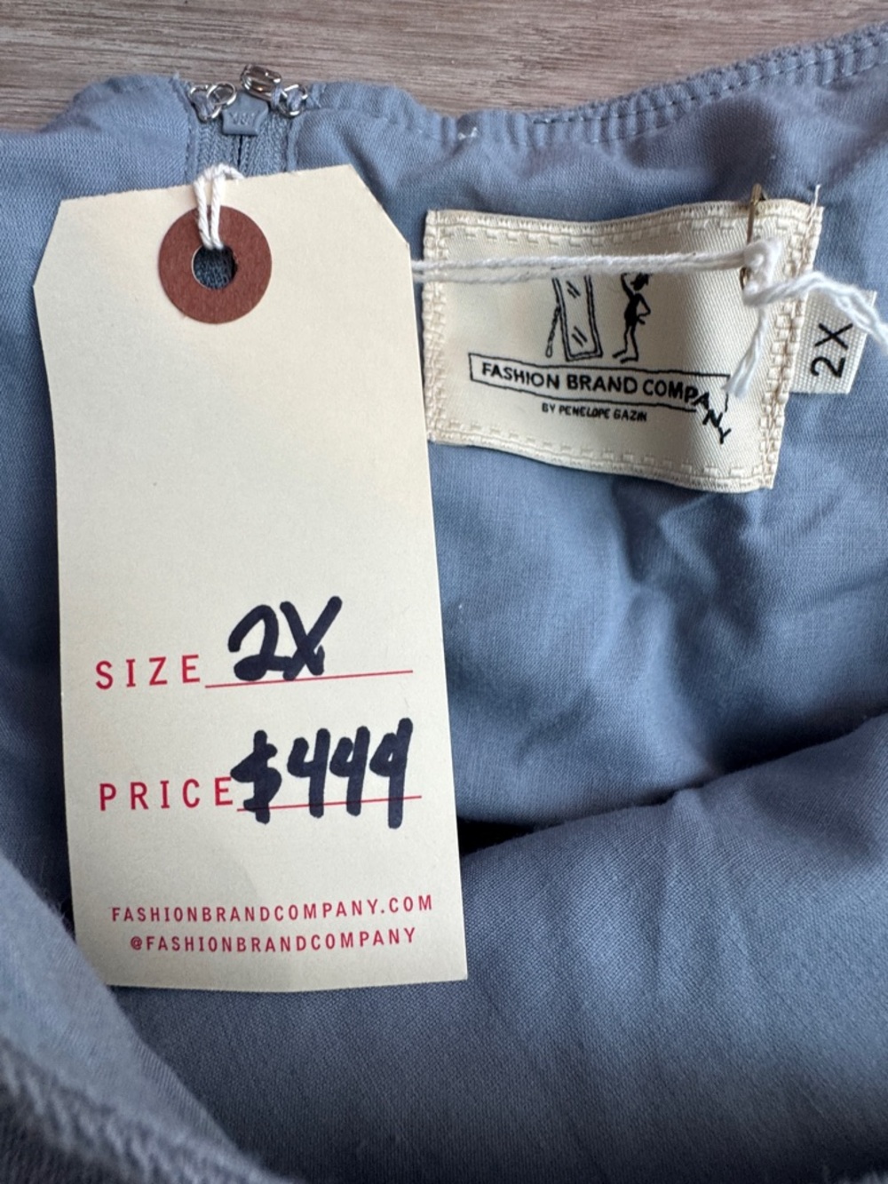 Fashion Brand Company Adjustable lengths gray gown sz 2X NWT - Picture 5 of 13